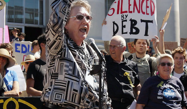 Jackie Goldberg Leading a Protest