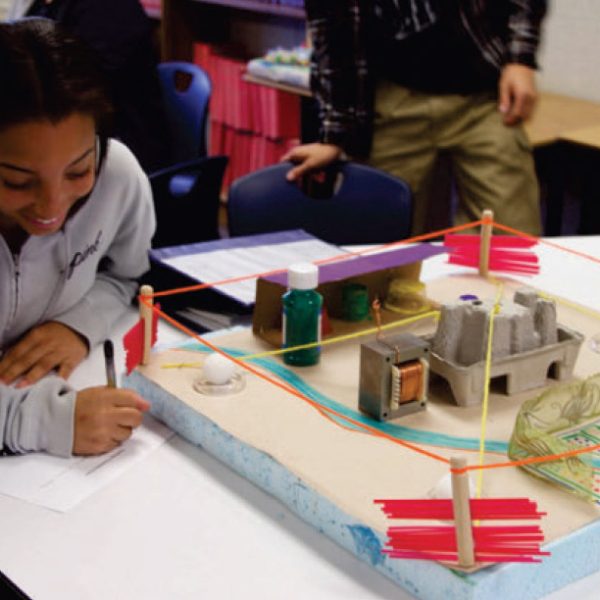 Student working on a Design-Based Learning city project