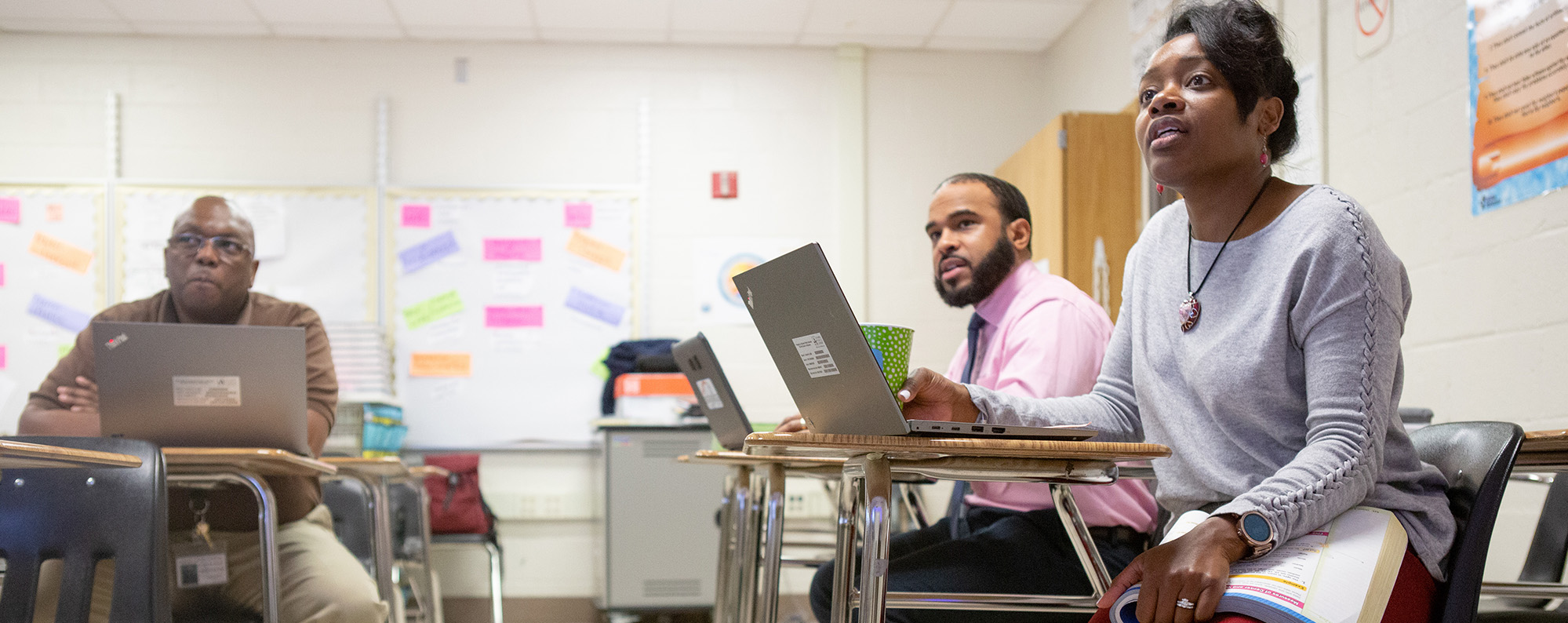 3 teachers prepping to teach middle school math